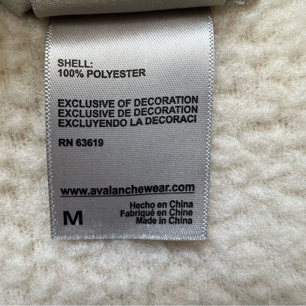 Avalanche Women's Ivory 1/4 Zip Fleece Berber Pullover With Pockets - M - Picture 8 of 10